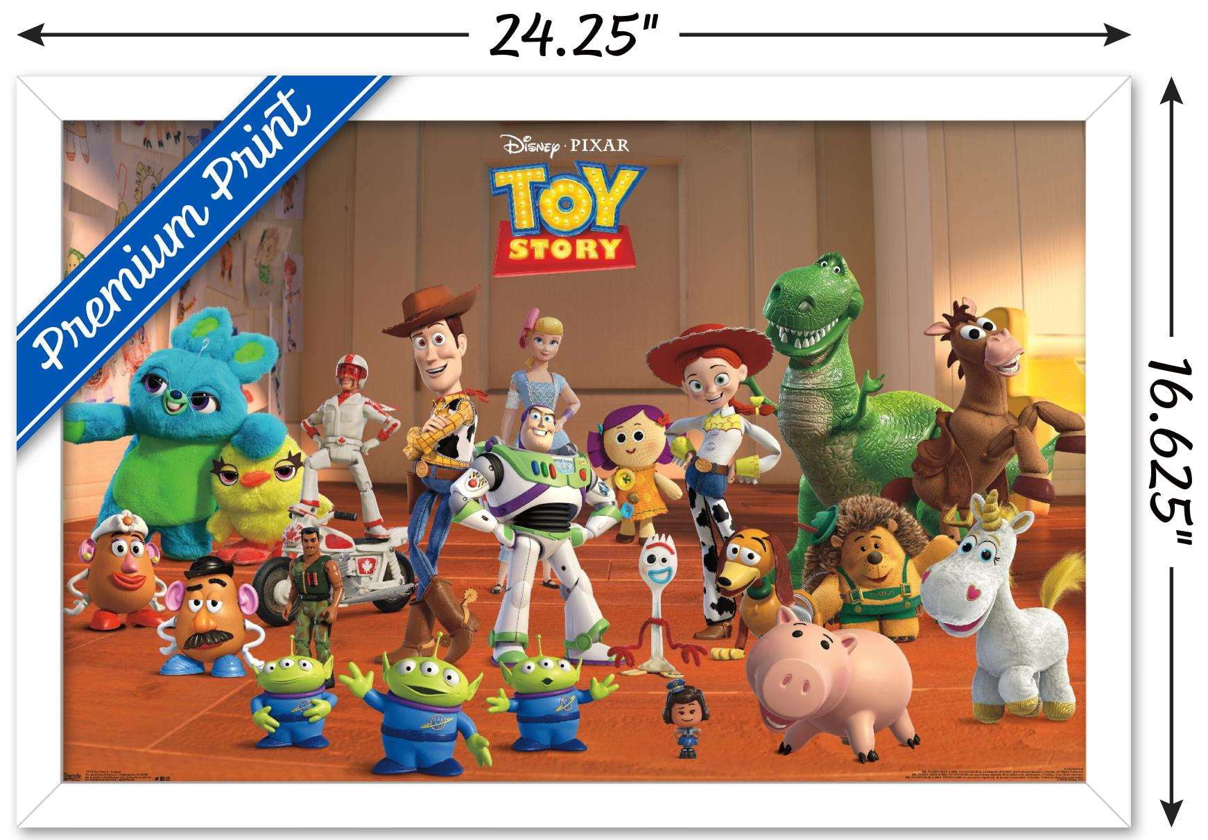 Disney Pixar Toy Story 4 - Collage Wall Poster, 14.725" x 22.375", Framed
