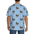 thumbnail image 3 of Uemuo Corgi Dog Pattern Cotton Linen Short Sleeve Shirts,Casual Lightweight Button Down Shirts,Vacation Beach Summer Tops-XX-Large, 3 of 7