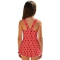 thumbnail image 2 of Xixirimido Red Watermelon Print Girls One Piece Swimsuits Sleeveless Swim Dress for Girls Skirted Bathing Suit Hawaiian Skirt Swimwear UPF 50+ Sun Protection, 5-6 Years, 2 of 7