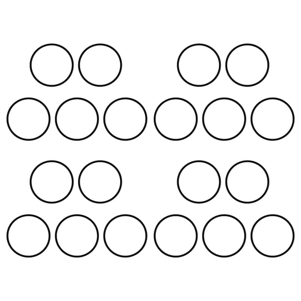 20Pcs 66 mm X 60 mm X 3 mm Juntas de Sello de Aceite de Goma o Anillo Negro Mecánico