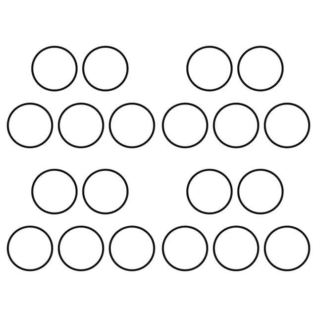 20Pcs 66 mm X 60 mm X 3 mm Juntas de Sello de Aceite de Goma o Anillo Negro Mecánico