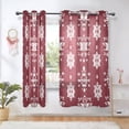 thumbnail image 6 of Window Curtain Panels Cotton Linen Decorative Curtains - Symmetrical Colorfull Texture Printed Window Shade Backdrops for Home Office Sunroom Country House, 6 of 7