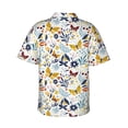 thumbnail image 3 of Daiia Flowers Butterfly Hawaiian Shirt for Men Gentle Cotton Regular Short Sleeve Casual-3X-Large, 3 of 9