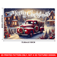 thumbnail image 4 of Christmas Wall Banner 70.9 x 43.3 Inch, Vintage Red Truck Merry Christmas Backdrop, Winter Snow Holiday Wall Decoration for Front Door, Party and Indoor Decor, 4 of 5