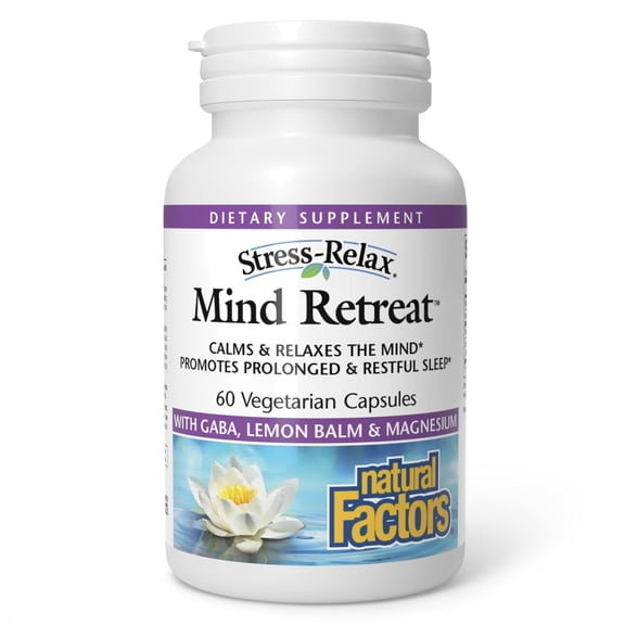 Natural Factors Stress-Relax, Mind Retreat, 60 Vegetarian Capsules