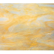 OCEANSIDE STAINED/FUSING GLASS SHEETS - WHITE/PALE AMBER FUSIBLE (Large 12" x 16")
