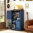 thumbnail image 3 of Vabches Large Record Player Stand, FarmhouseTurntable Stand Table Holds Up To 400 Albums, Vinyl Record Storage Cabinet for Living Room, Office, 3 of 9