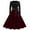 Wine, variant on Retro Vintage Dress Women Long Sleeve Patchwork Gothic Swing Dress 50s Rockabilly Halloween Outfit