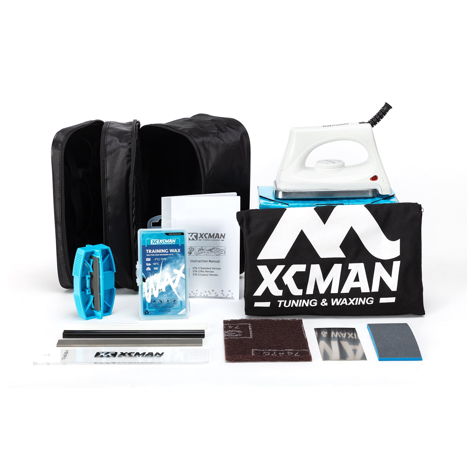 XCMAN Complete Ski Snowboard Tuning and Waxing Kit with Waxing Iron