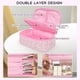 thumbnail image 3 of Bolsa de maquillaje Relavel Cute Pink con soporte para brochas para niñas, 3 of 7