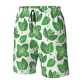 thumbnail image 4 of Fotbe Green Leaves Trajes de Baño Estampados para Hombre, Shorts de Verano de Secado Rápido, Ropa de Playa, Bañadores-XX-Large, 4 of 6