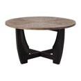 thumbnail image 1 of COZAYH Table Basse Ronde Rustique de Style Ferme avec Base à Croisillons pour Salon, 1 of 11