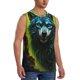 thumbnail image 2 of Balery Fluorescent Wolf Camisetas sin mangas para hombre, absorbe la humedad y protege contra el mal olor.-Medium, 2 of 7