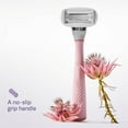 thumbnail image 4 of Flamingo Original Rasoir - Trousse de Rasage pour Femmes pour le Rasage Quotidien - Comprend 1 Manche de Rasoir, 4 Recharges à 5 Lames et 1 Support de Douche - Bande Lubrifiante - Prise Antidérapante - Charnière Flexible - Rose, 4 of 7