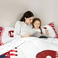 thumbnail image 5 of Manfei Personalized Initial Alphabet C 3 Pieces Queen Comforter Set for Children Kids Boys,Baseball Print Ultra Soft Bedding Sets,Sport Theme Bedding Comforter Set,Ultra Soft Home Decor, 5 of 8