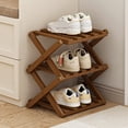 thumbnail image 3 of Naierhg Space Saving Wooden Shoes Organizer Entryway Corner Folding Shoe Shelf Stable Construction Large Capacity Shoe Cabinet, 3 of 8