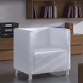 thumbnail image 1 of vidaXL Cube Fauteuil Blanc Simili Cuir, 1 of 4