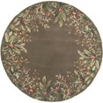 thumbnail image 1 of HomeRoots 349729 Tapis Rond en Laine Taupe 5 Pi. 6 Po., 1 of 1