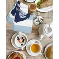 thumbnail image 4 of Aqua Stripe Nautical Kitchen Dish Towels for Drying Dishes Set of 2, Navy Blue Anchor Summer Coastal Waffle Weave Microfiber Hand Tea Bathroom Towels Quick Dry & Absorbent Towel 15.7x23.6, 4 of 7