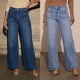 thumbnail image 4 of LYMAYTER Women Flare Jeans Skinny Microflared Denim Pants for S-2XL Fashion High Waisted Female Flare Jeans with Pockets, 4 of 8