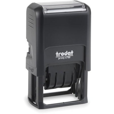 Trodat-1PK Printy Economy Date Stamp, Self-Inking, 1.63" X 1", Blue/Red
