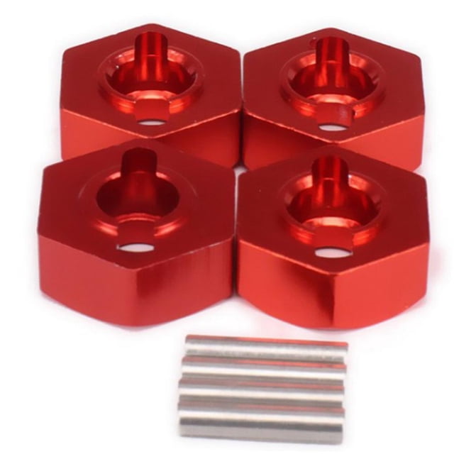 Montaje hexagonal de rueda Bewildely aleación de aluminio para 1/10 RGT 86100 86100JC FTX5579 rojo