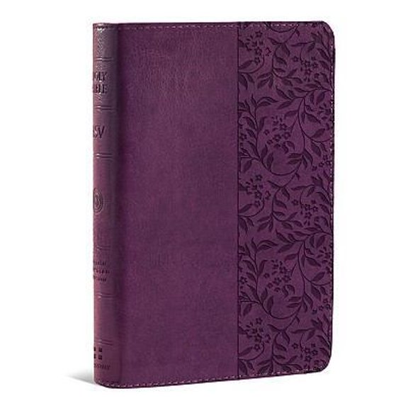 Pre-Owned ESV Personal Size Reference Bible (TruTone, Plum, Wildflower Design) (Unknown) 143352175X 9781433521751