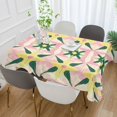 thumbnail image 2 of Yayeee Tablecloths 60" x 60" Rectangle Wrinkle Resistant Party Table Cover, Yellow Symmetrical Stars, 2 of 8