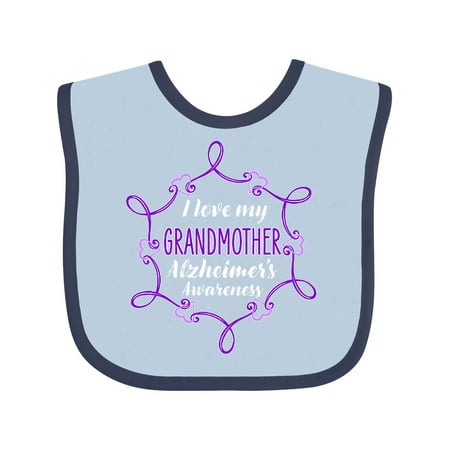 

Inktastic I Love My Grandmother Alzheimer s Awareness Gift Baby Boy or Baby Girl Bib