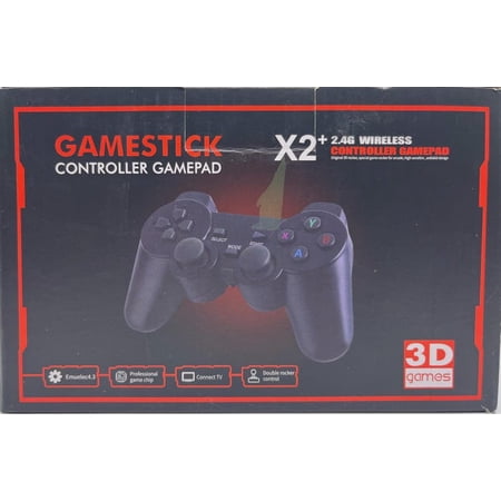 GENERIC GAMESTICK CONTROLLER GAMEPAD X2+ 2.4 G WIRELESS 4K ULTRA 3D GAME - BLACK
