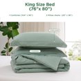 thumbnail image 2 of U by Bedsure Sage Green 3-Piece King Comforter Set, 1 Comforter and 2 Pillowcases, 2 of 6