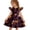 Dark Purple, variant on Halloween Toddler Girls Dress Pumpkin Ghost Print Dresses Flutter Sleeve 2-8Y