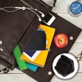thumbnail image 4 of Houderco Cartera De Cuero Negro Unisex Para Guardar Tarjetas Y Monedas Con Moderno Y, 4 of 6