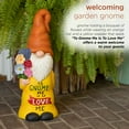 thumbnail image 5 of Alpine Corporation 24"H "To Gnome Me Is To Love Me" Indoor/Outdoor Garden Gnome Statue, Orange/Yellow, 5 of 12