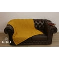 thumbnail image 2 of Aran Patchwork Throw 100% Premium Merino Wool Blanket 60" x 42" Made in Ireland by Aran Woollen Mills, Yellow, 2 of 7