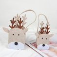 thumbnail image 4 of Suministros de Navidad Narutosak, 2 uds., bolsas decorativas para dulces con forma de Papá Noel, bolsas de regalo de fieltro, decoración navideña para el hogar, caqui Fokelyi JQWJ329-1, 4 of 8