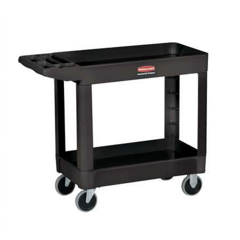 Rubbermaid Commercial Heavy-Duty Lipped Shelves Utility Carts - Newell  Brands 640-FG454610BLA - Newell Brands Material Handling
