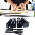 thumbnail image 4 of Moldes Alimentos Especializados Japoneses Laver Rollo Arroz 10 Piezas/set Pro Plastic Con Herramientas Espátula para Picnics Negros, 4 of 9