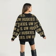 thumbnail image 2 of Women's Gameday Couture  Black Washington Huskies Hype Era Sweatshirt, 2 of 5