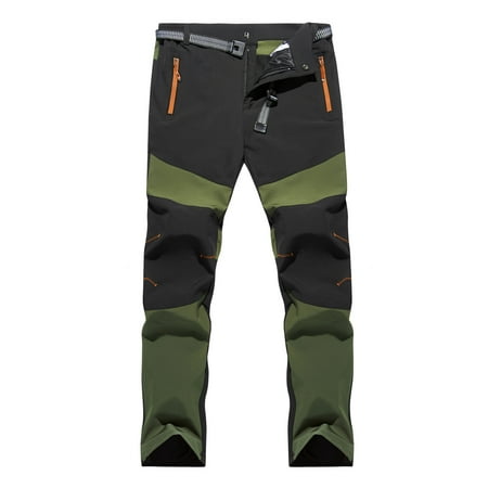 Men s Snow Ski Pants Plus Size Outdoor Waterproof Windproof Fleece Cargo Hiking Pants Softshell Insulated Snowboard Pant