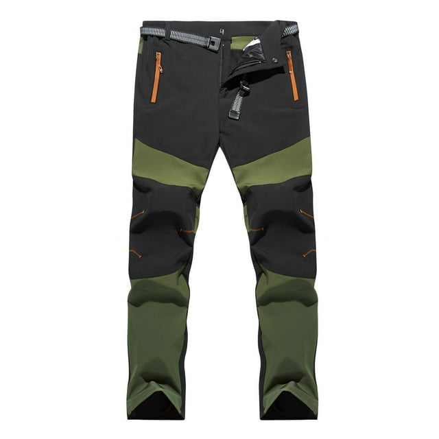 Miluxas Pantalon Cargo de Randonnée pour Hommes Résistant à l'Eau Léger Séchage Rapide Vêtements de Sport, Vert 4(S)