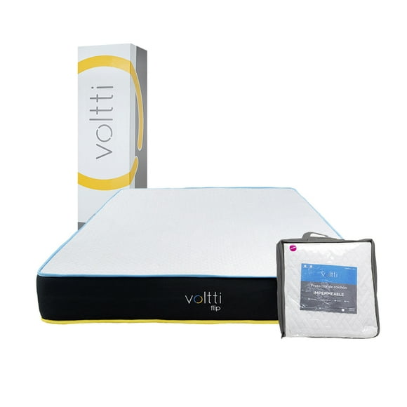 Voltti Flip Colchón en Caja Doble Confort Queen 20 CM + Protector Impermeable
