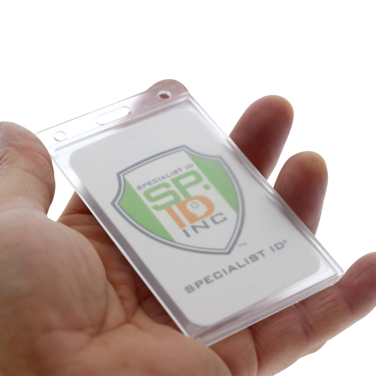 MIFFLIN Clear 2.25x3.5 Inch Vertical Plastic ID Badge Holders, 100 