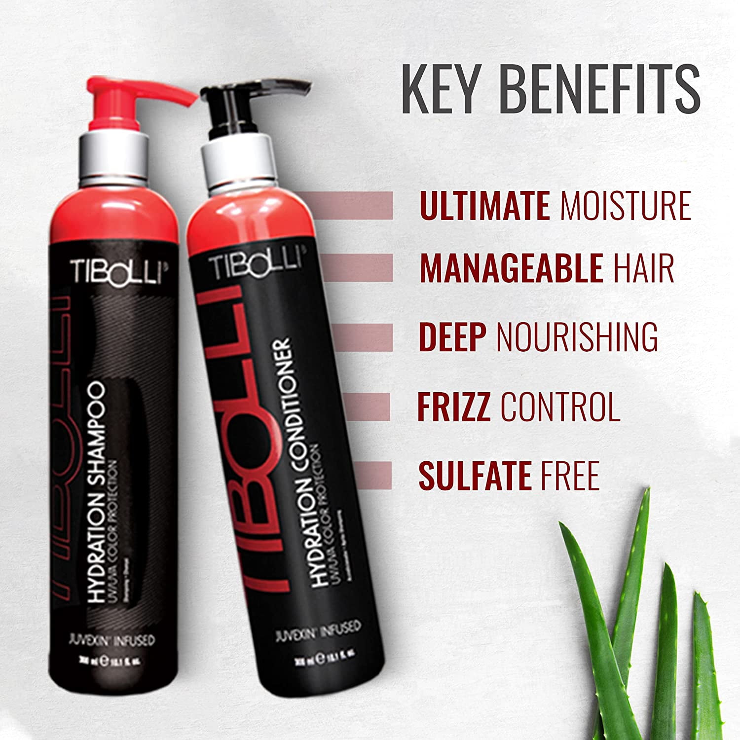 TIBOLLI Hydrating Repairing Shampoo and Conditioner (10.1 Fl Oz/300ml) For Damaged Hair Shampoo and Conditioner Set Deep Conditioner Hair Treatment Moisture Hair with Natural Source Ingredients