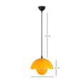 thumbnail image 2 of Ilios Innova | Lámpara Colgante Redonda Amarilla Estilo Panton para Sala y Comedor, Moderna de Techo con Luz LED Cálida, Altura Ajustable y Aluminio Resistente., 2 of 9