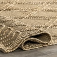 thumbnail image 5 of nuLOOM Lois Moroccan Trellis Jute Area Rug, 5' x 8', Natural, 5 of 9