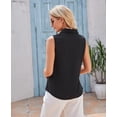 thumbnail image 4 of MINTLIMIT Women's Sleeveless Button Down Shirt Basic Solid Collared Work Blouse, 4 of 5