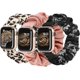thumbnail image 1 of 3 paquetes compatibles con Apple Watch Band Scrunchies 42 mm Tela Patrón suave Tela impresa Pulsera Pulsera Mujer Iwatch Bandas elásticas Scrunchy 44 mm, 1 of 5
