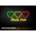 thumbnail image 2 of Glowneon Rasta Love Neon Sign, Rasta Heart Led Light, Rasta Neon Light, Rasta Line Art Decor, 2 of 4
