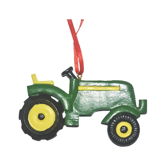 Tracteur de Noël Pendentif en Résine pour Décoration de Jardin Arbre de Vacances